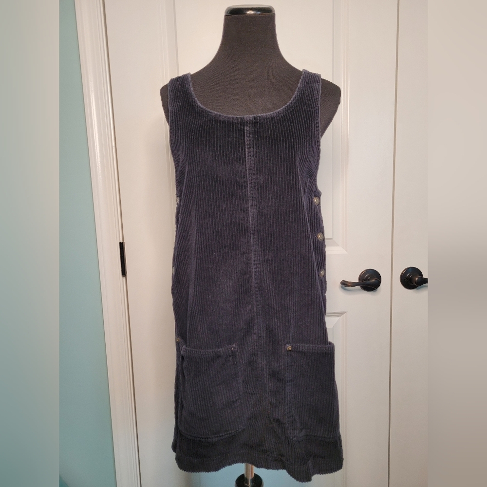 Vintage EXP Jeans by Express Corduroy Jumper Black Size XS Dress 90's Y2K Mini